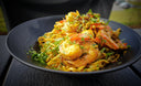 Noodles with tiger prawns made by HOT WOK - HOT WOK 