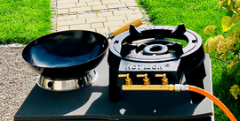 Quemador wok para exterior para una cocina auténtica
