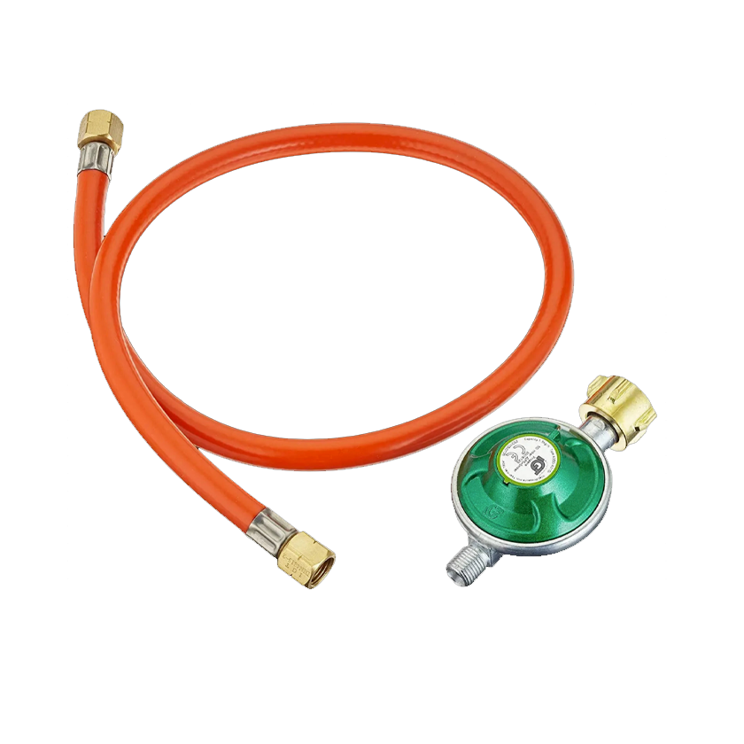 Regulador de gas 50 Mbar Kit con manguera - DE AT CH